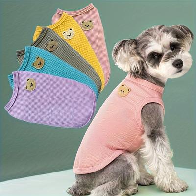 1 ud. Ropa para Perro Gato Estilo Gofrado Ropa para Cachorro Chaleco para Mascota Perros Pequeños Medianos Primavera Otoño Ropa para Bulldog Francés Accesorios para Mascotas
