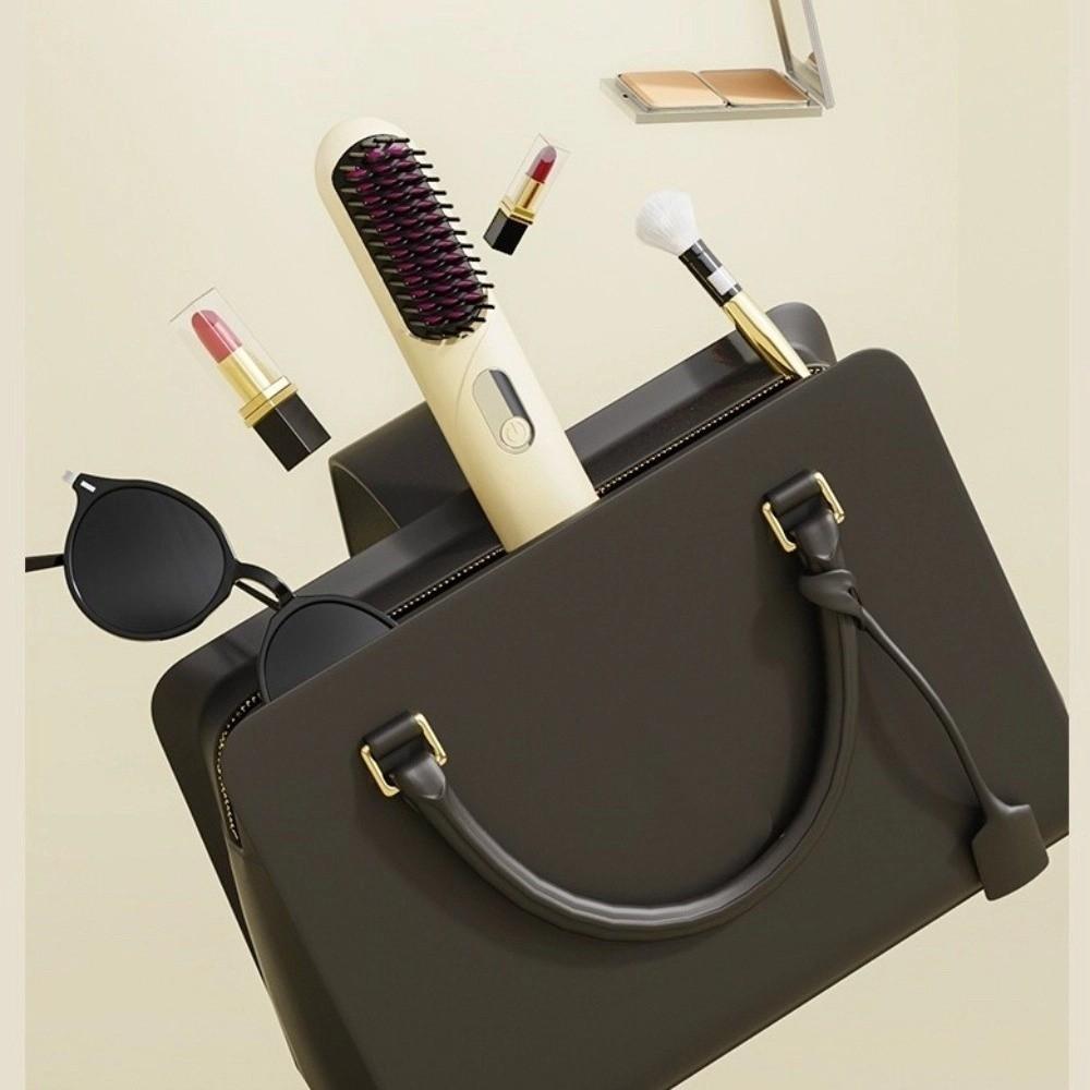 Curly/straight Hair Dual Use Electric Straightening Comb Ion Thermal Comb  for Smoother Hair