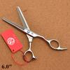 Professional Hairdressing Scissors 5.5" 6'' Purple Dragon Japan 440C Thinning Shears Douuble Side Teeth 15% Thinning Rate