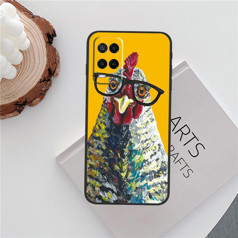 Chicken Hen Rooster Case For Oppo A80 A78 A98 A40 A60 A18 A38 A58 A15 A17 A77 A74 A94 A54 A57S A16 A76 A96 Cover