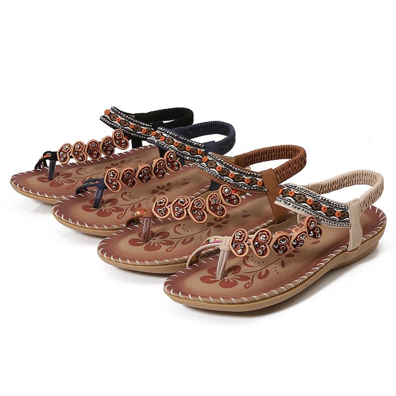 2025 New Luxury Women's Sandals Summer Outwear Fashion Flat Heel Hollow Comfortable Soft Bottom Casual Sandals Large 36-43