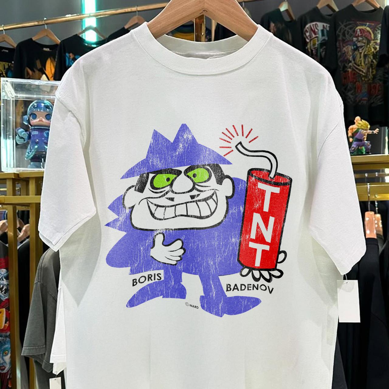 70S Boris Badenov Bullwinkle Promo T-Shirt White XXL L