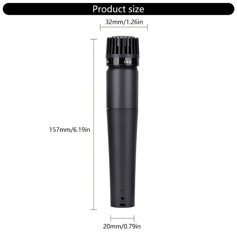 Dynamic Microphone for Studio Recording and Live Performances SM57 Small Metal Microphone for Stereo Studio