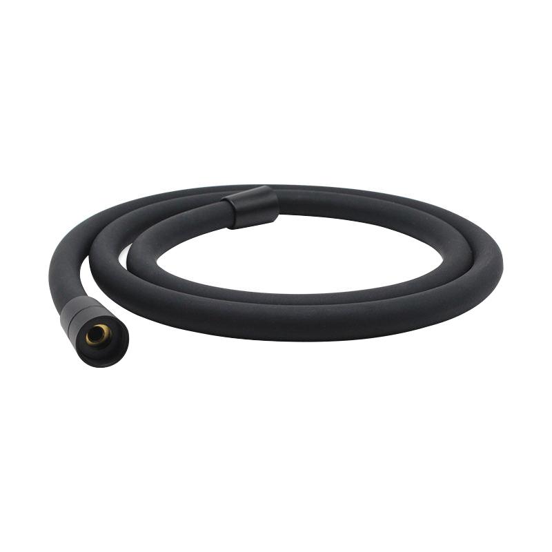 Matte Black Flexible Anti-Twist 1.5M Silicone Shower Hose for Bathroom 1.5meters