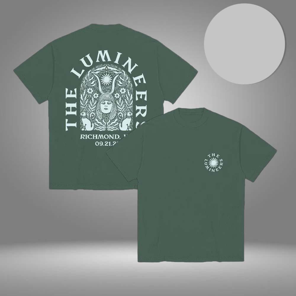 The Lumineers Merch Automatic September 21st Richmond Event Two Sided Unisex Tee XXXL
