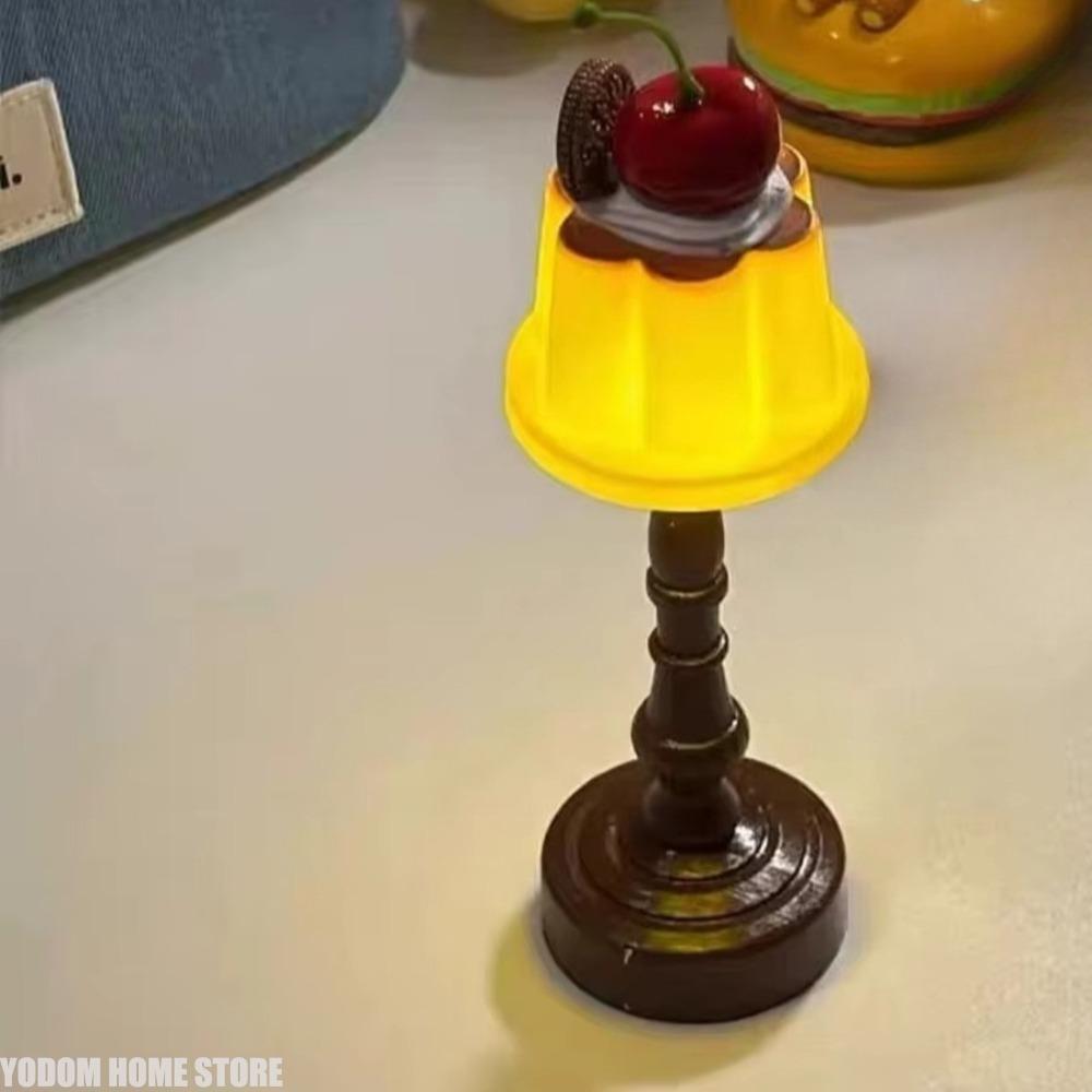 Premium Cute Pudding Night Light Creative LED Table Lamp with Eye-Caring Design for Bedroom & Home Decor