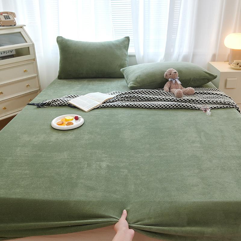 

Матрас из утолщенного молочного флиса, трехкомпонентный, защитный чехол Simmons с полной застежкой, чехол для матраса из кораллового флиса, коричневый Single bed hat 150cmx200cm армия зеленый