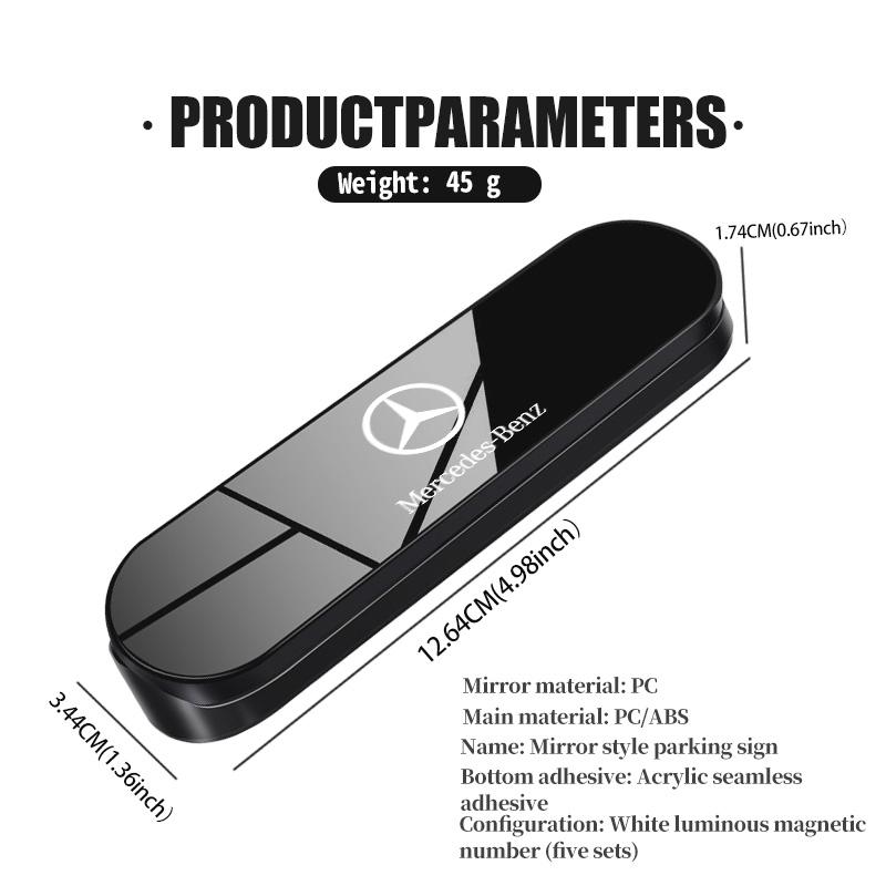AABGS1 For Benz Simple Car Temporary Parking Card Phone Number Holder Auto Interior Accessories AMG Exclusive A C E R V Class CLA CLS