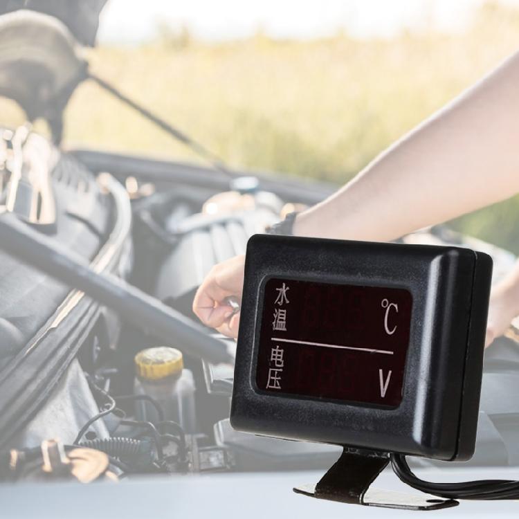 Digital Voltmeter 2-in-1 Gauge for Car High Accuracy Water Temperature Voltmeter