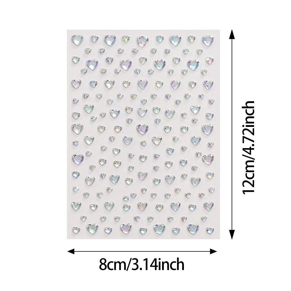 3D Dazzling Face Rhinestone Sticker Aurora Iridescent Rhinestone Sticker Body Decals