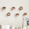 New Cartoon Walnut Wood Hook Beech Wooden Cute Animal Hook Wardrobe Hanger Children's Room Decora Hook Home Kitchen Accessories