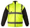 5-in-1 Warning Work Jacket, Insulated, Yellow, Size XXL