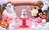 Cute pink ghost Halloween decoration ornaments creative home desktop holiday party small ornaments resin craft
