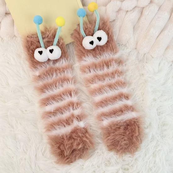 Funny Fuzzy Socks Cute Cartoon Fluffy Slipper Socks Women Men Warm Plush Crew Socks for Indoor Wear Sleep Holidays Birthdays Gift