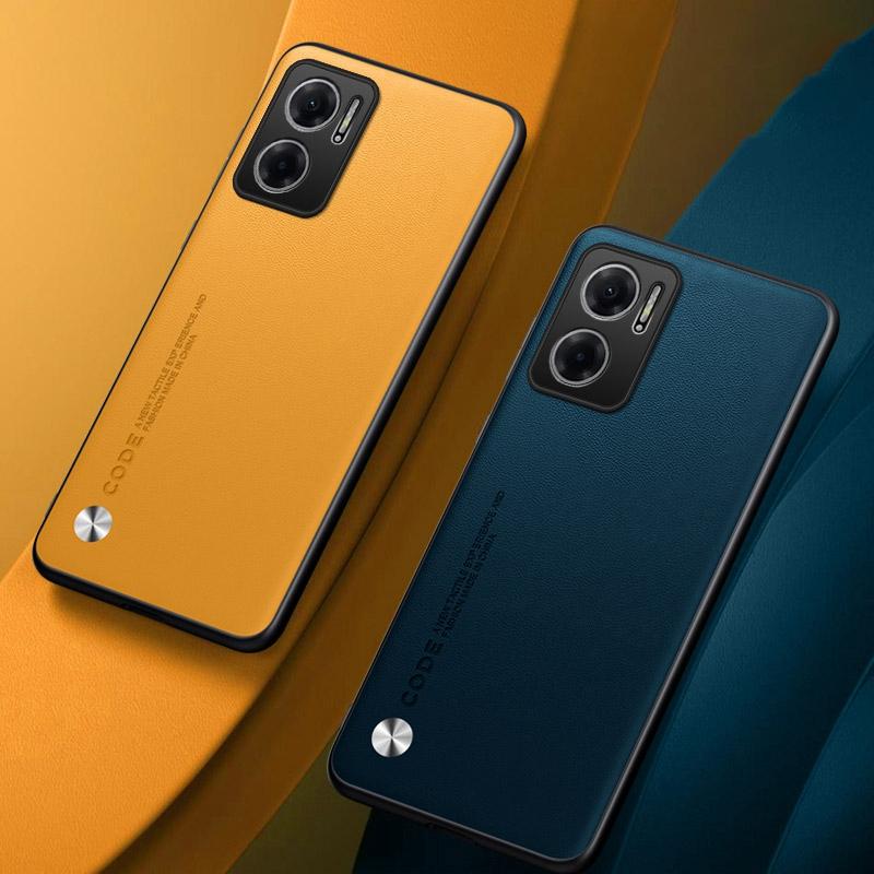Luxury PU Leather Case For Xiaomi Redmi Note 11E Back Cover Matte Silicone Shockproof Full Protection Phone Case For Redmi 10 5G