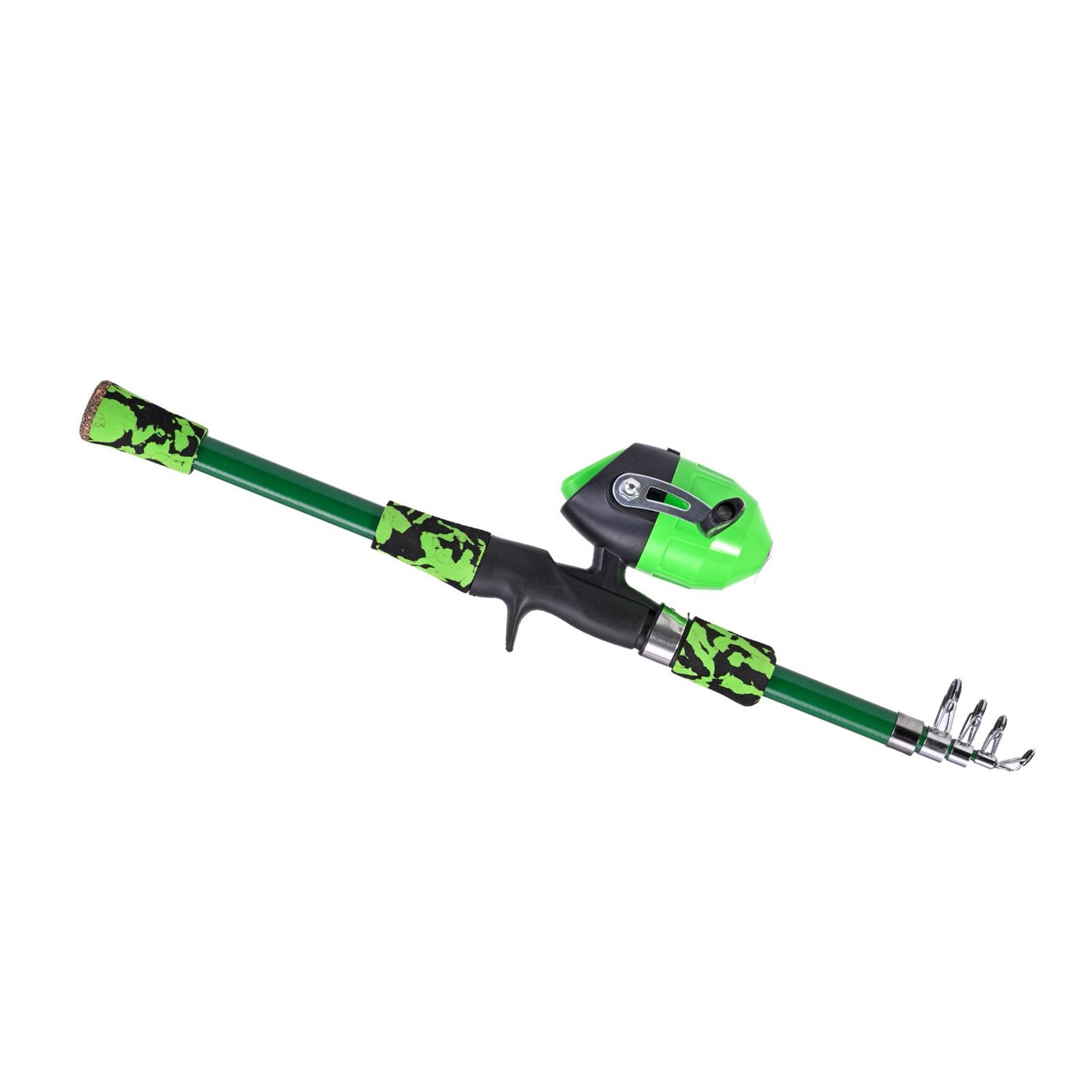

Kids Fishing Pole for Kids Ages 5 12 Telescopic Fishing Rod and Reel Combo Spinning Children Child Fishing Rod for зелёный