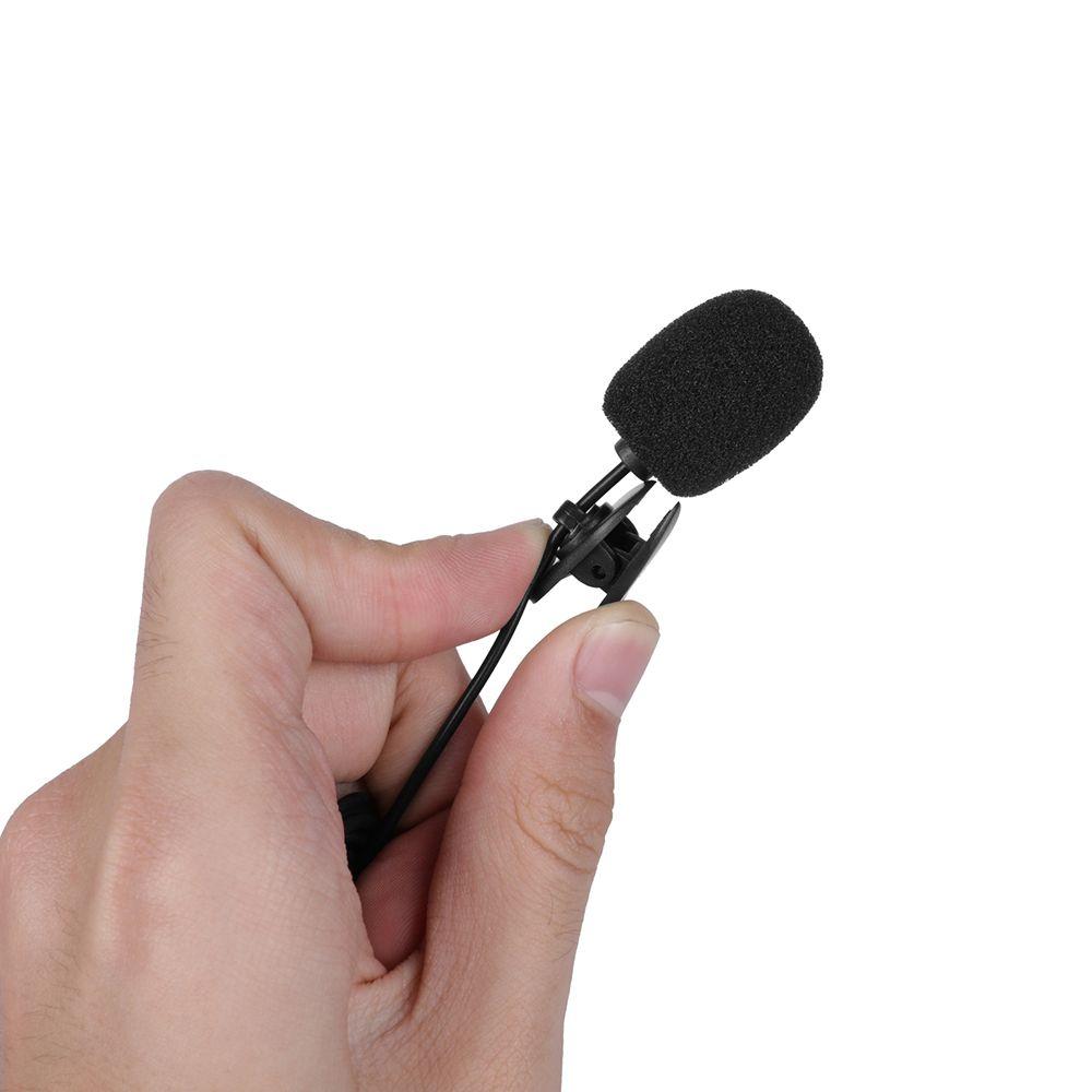 Smartphones 3.5mm Wired Lavalier Mic Microphones Clip On Lapel Handsfree