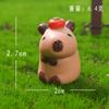 7 Stück/Set Cartoon Mini Capybara Tier Miniaturen DIY Harz Mini Figuren Feengarten Dekoration Moos Terrarium Mikrolandschaft