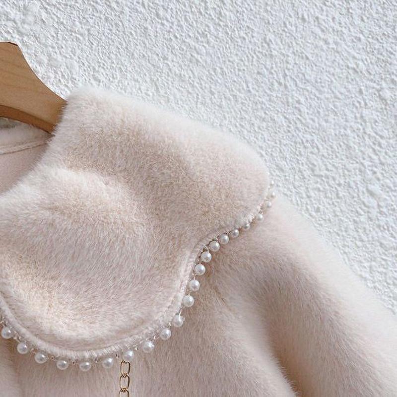 Jenterjakke Høst Vinter Varm Pelskåpe Jenter Jul Prinsesse Yttertøy Søt Barn