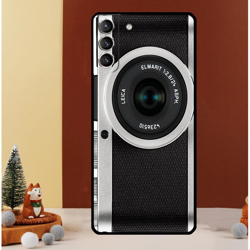 Retro Photo Camera Case For Samsung Galaxy S24 Ultra S23 S22 S21 S20 FE Note 20 S8 S9 S10 Note 10 Plus Cover