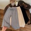 Spring Autumn Girls Solid Color Korean Casual Pants Fashion Children Elastic Wide Leg Pant Simple Versatile Baby Trousers