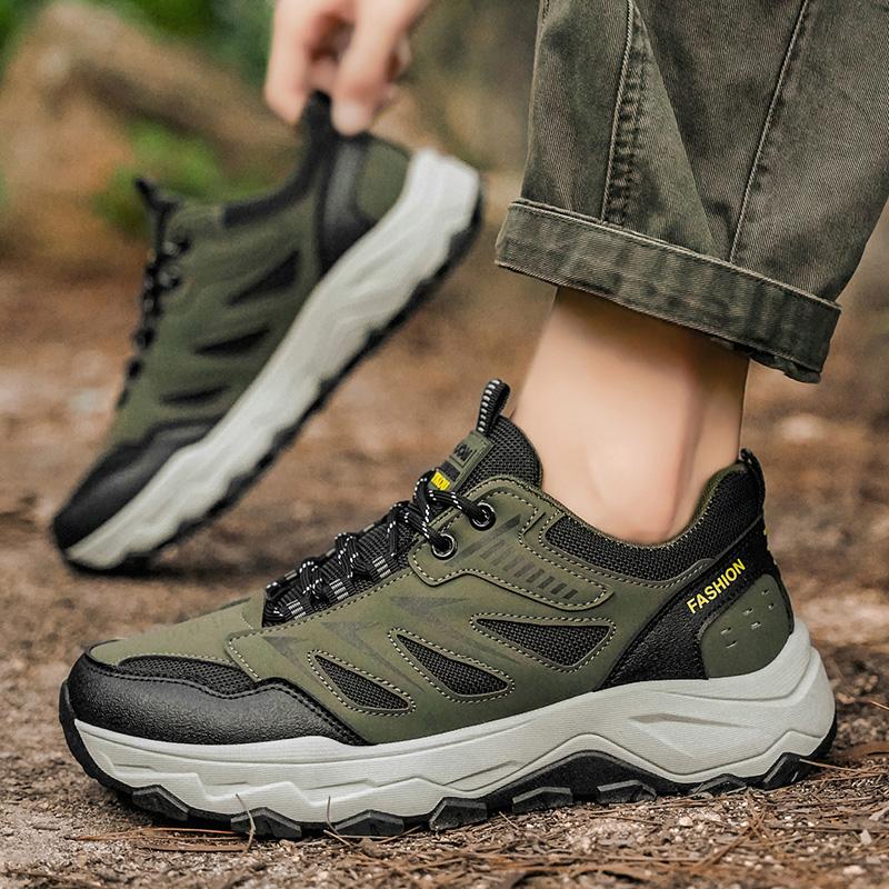 New Arrival Mens Hiking Shoes Breathable Lace Up Trekking Male Cushioning Outdoor Climbing Tourism Sneakers for Men