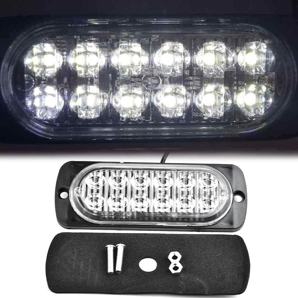Car Fog Lights Day Driving Running Light Truck Warn Safety Urgent Always Bright Light Lamp DC 12V 36W White 12 LED