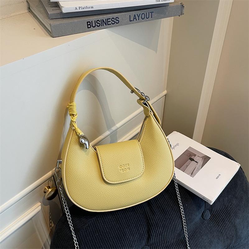 New Bag Simple Niche Crescent Bag Texture Shoulder Bag Women's Messenger Bag Women's Bag