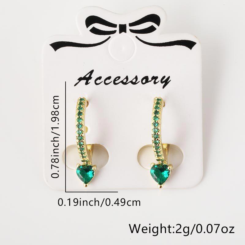 Damen Schmuck Kupfer Mikro Inlay Zirkon Ohrringe Mode Kreative Stecker Ohrringe mit Strass Accessoires