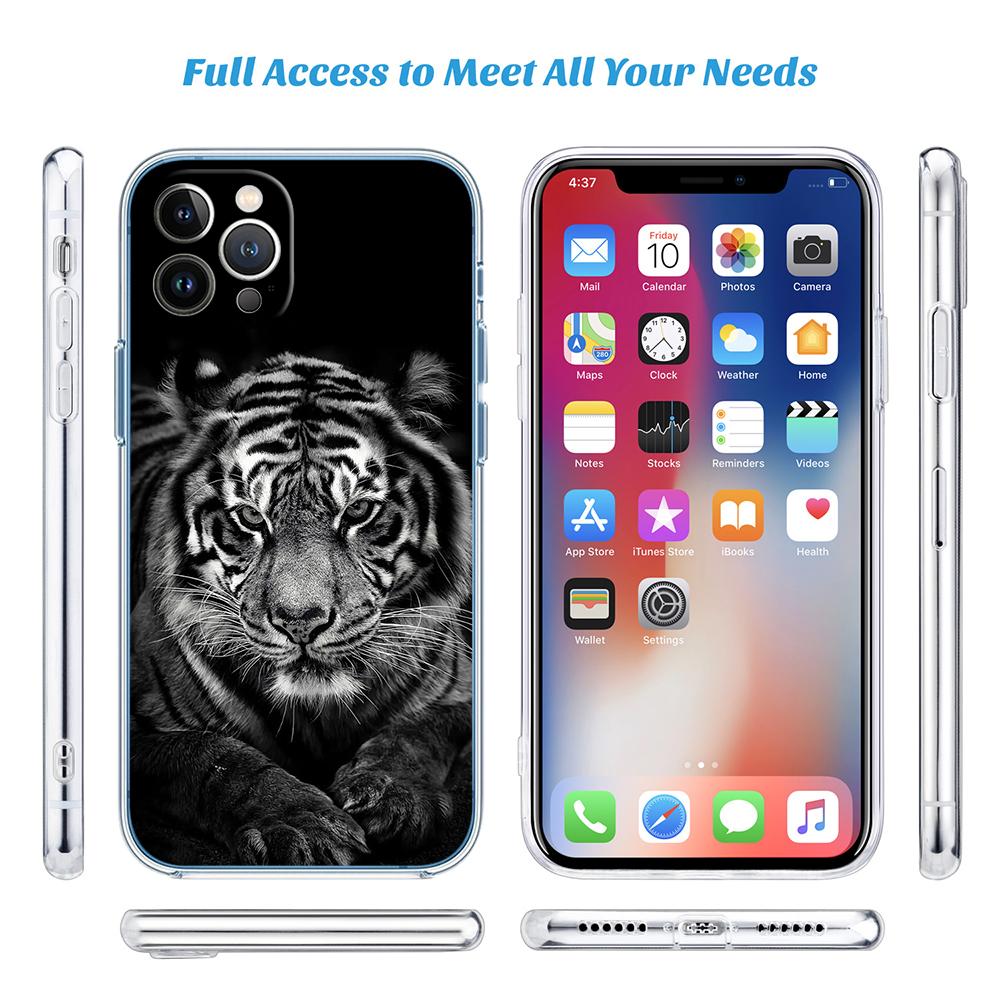 LO6 Animal Tiger Phone Case for Motorola Moto G10 G20 G30 G31 G32 G34 G35 G41 G42 G50 G51 G52 G55 G60 G60S G62 G71 G72 G75