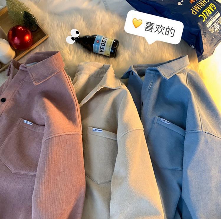 Damen-Fleece-Lined Hemd im koreanischen Stil, lockere Passform - Trendiges, vielseitiges und altersloses Plus-Size-Oberteil