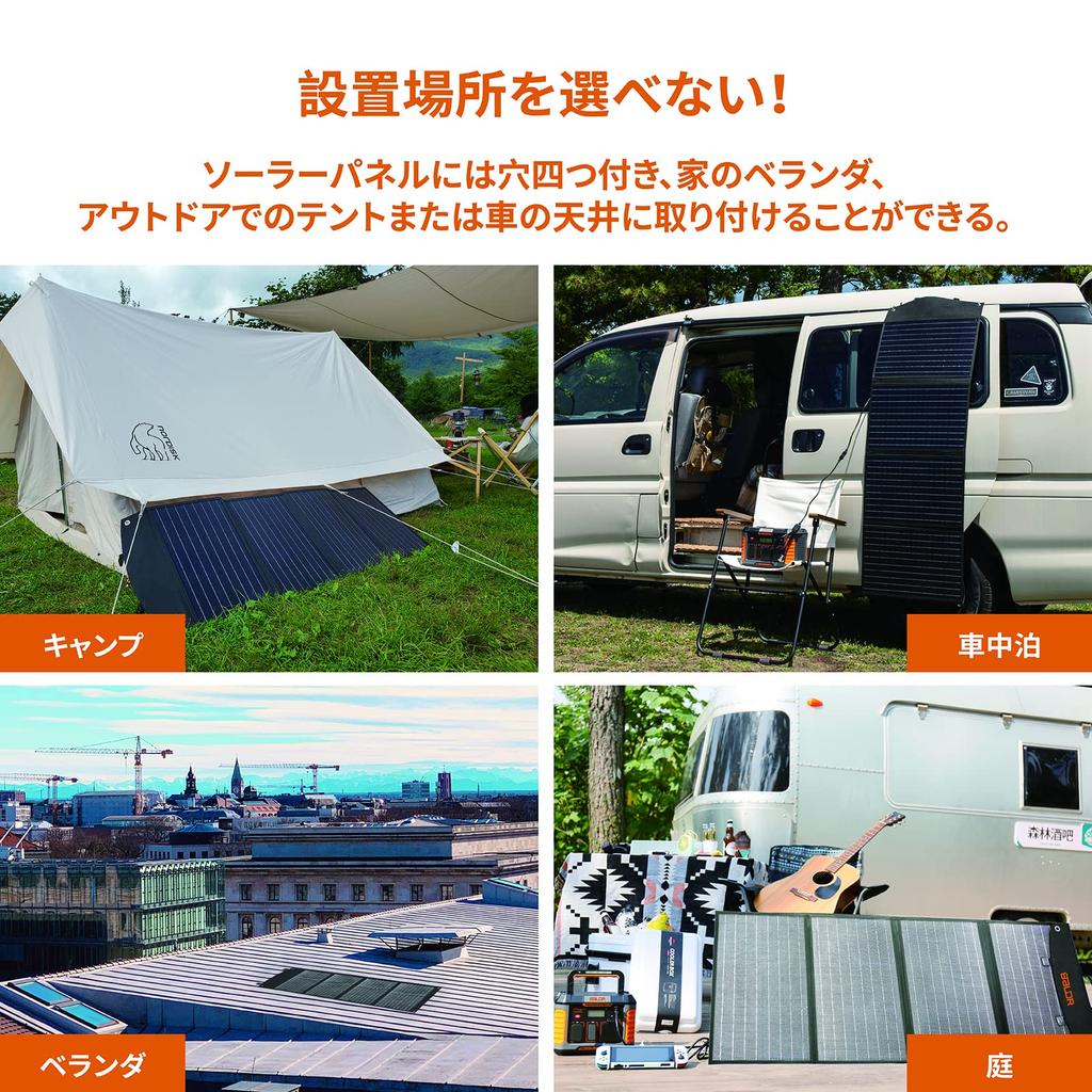 BALDR 120W Solar Neueste ETFE Erdbebenkatastrophe Hohe Umwandlung DC Faltbar Tragbar Stromladegerät USB PD Schnell Monokristallin Solar IP65 Groß für