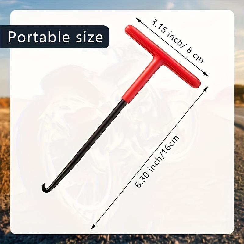 1/2Pcs Exhaust Spring Puller Tool Snowmobile ATV Motorcycle Muffler Exhaust Stand Removal Tool T-Handle Type with Rubber Coating.
