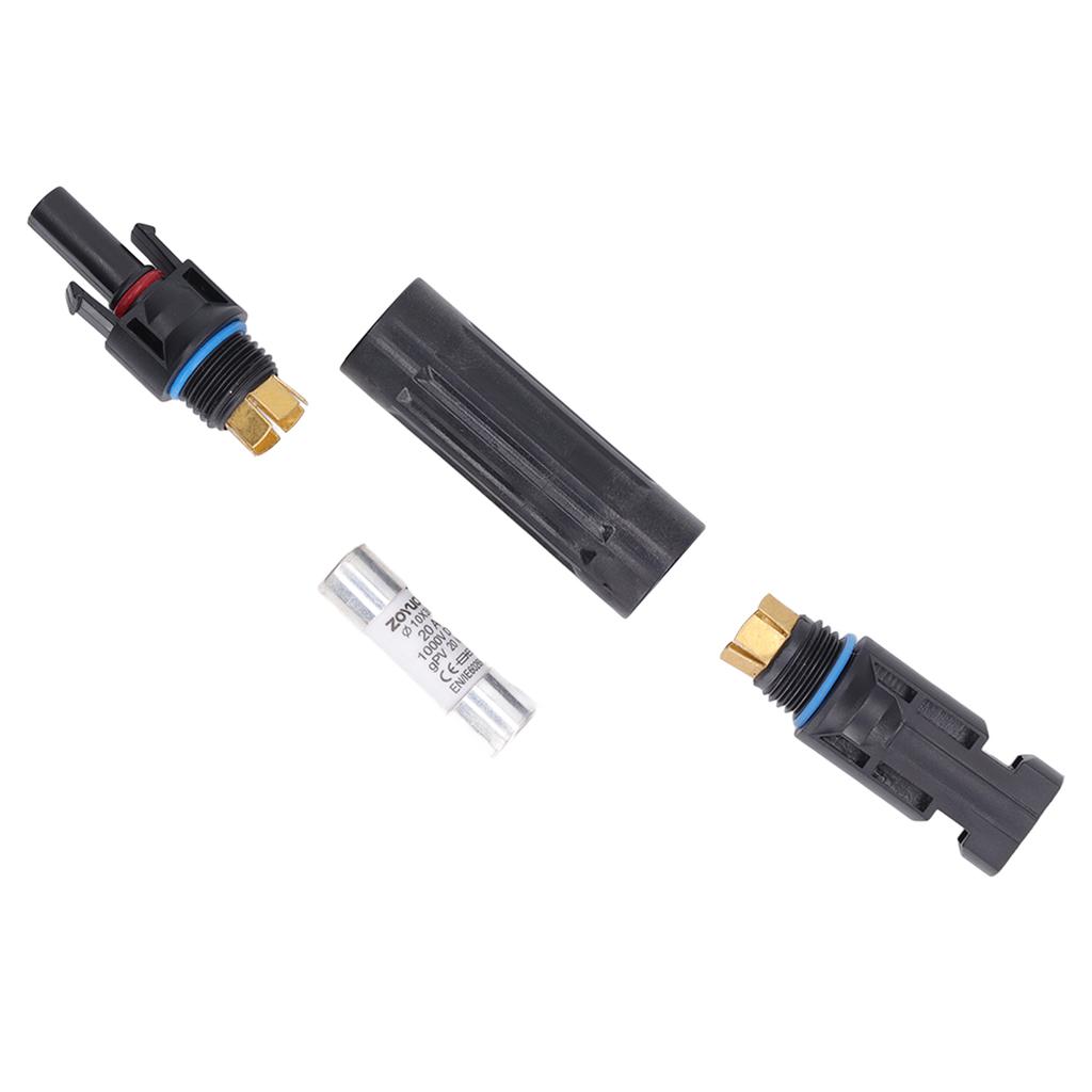 Solar PV Connector IP67 Waterproof Solar PV Fuse Holder for Solar Panel Connection 1000V 20A
