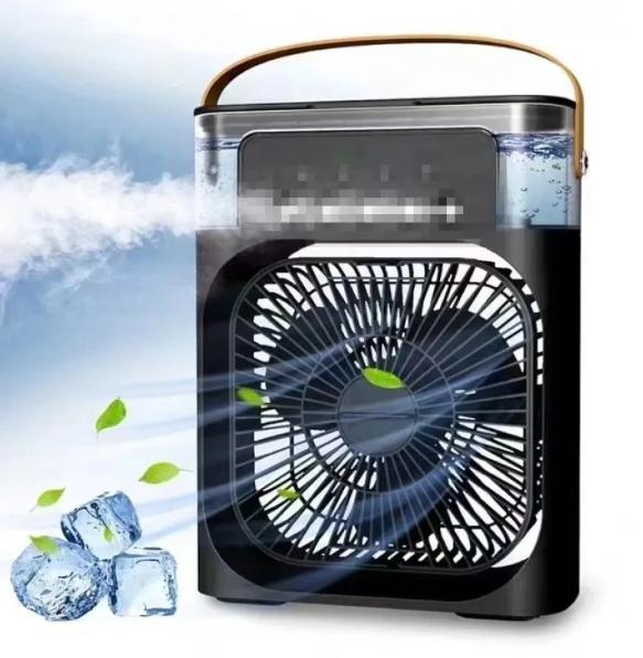 

Portable Air Humidifier Fan Air Conditioner USB Electric Fan LED Night Light Water Mist Fun 3-in-1 Air Cooler синій