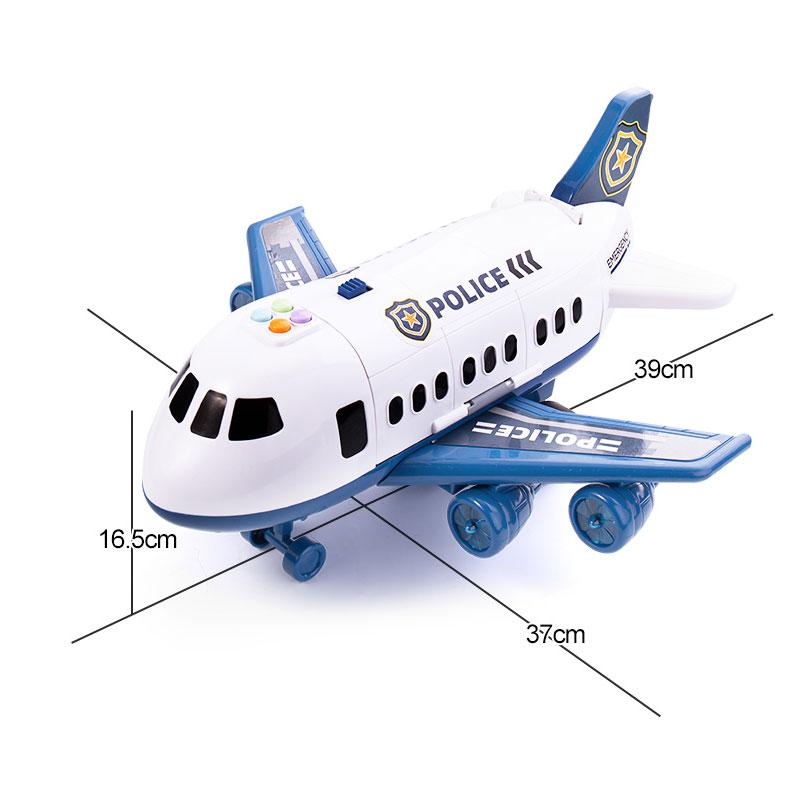 Children's Aircraft Toys For Boy Car Light Simulation Track Kids Cars Model Montessori Educational Inertial Plane Gifts