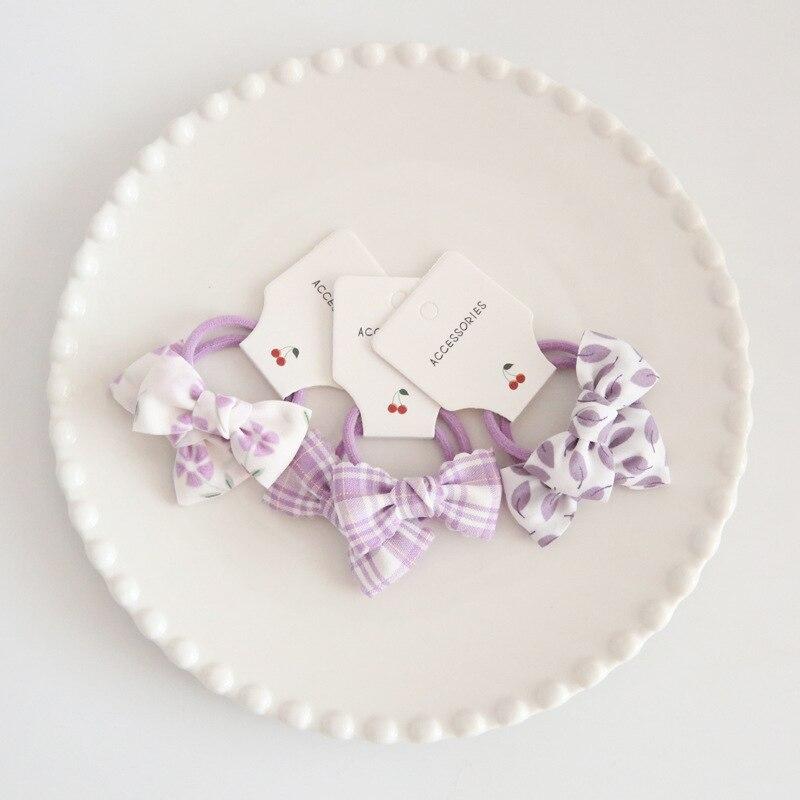 Retro-Haarband-Set für Kleinkinder und Mädchen mit Schleife, elastisches Haarseil, 6-teilig, europäischer Stil, hübscher und süßer Prinzessinnen-Haarschmuck