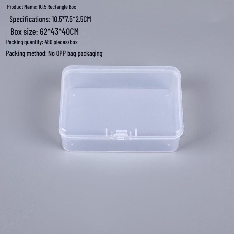 Rectangular Transparent PP Plastic Storage Box for Stationery, Cards, Hardware, Jewelry, and Fishing Gear