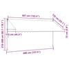 Retractable Awning Manual Operation 400 cm Cream White