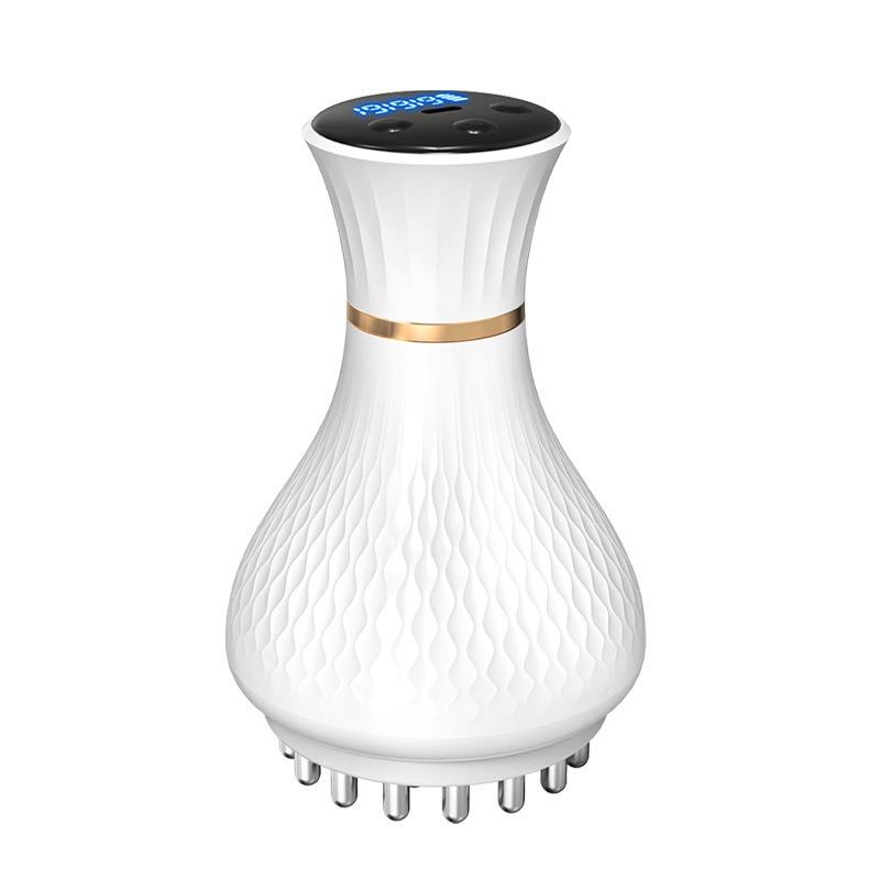 Rechargeable EMS body massager with red light vibration and heating for removing cellulite and relaxing muscles.