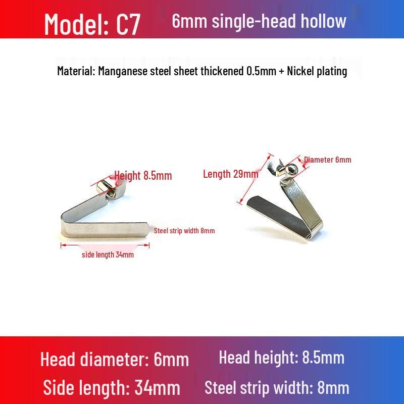 V-Shaped Spring Clip Buckle for Telescopic Tube and Tent Stroller Positioning
