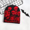 Hat Knitted With Skull Pattern For Fall And Winter Streetwear Accessory Fashion