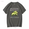 T-shirt en Coton Esprit Saint Baseball Moderne Tailles Complètes S 5xl Sn74 Manches Longues Ou Courtes Lavage Vintage Élégant Respirant Décontracté