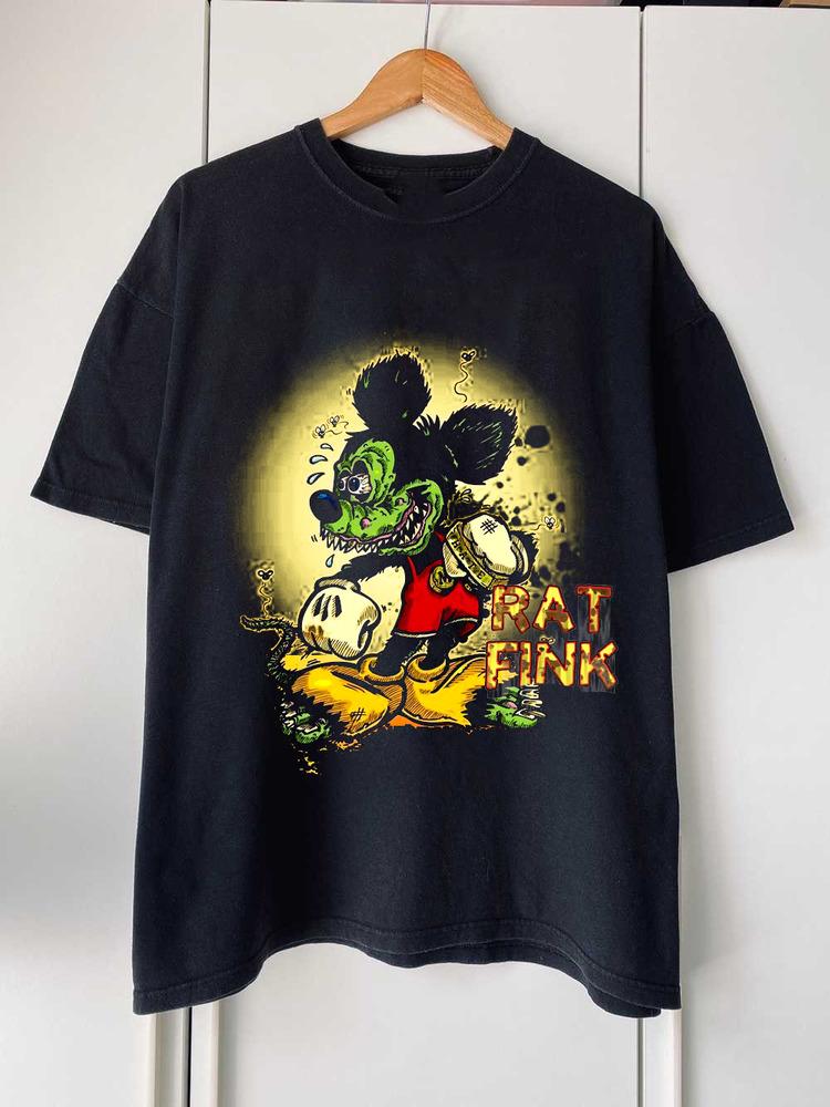 New Ed Roth Rat Fink Cotton Gift For Fan Black Shirt S-5XL Unisex Unisex T-Shirt