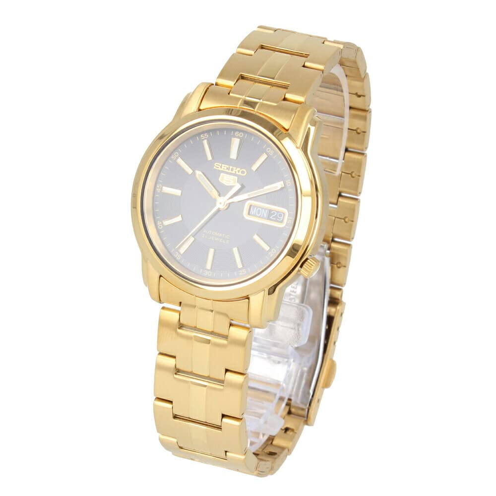 

SEIKO5 Seiko Five 21 Jewels Watch Men s Automatic Automatic Winding Analog Stainless Steel Metal Gold Black SNKL88K