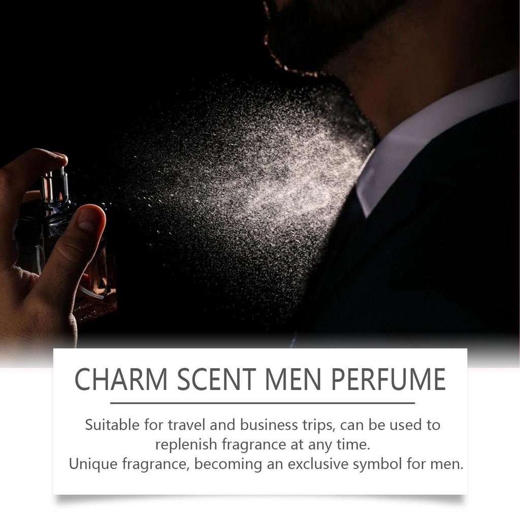 Men's Whiskey Scented Perfume 50ml Long-lasting light woody fragrance Exquisite bottle design radiates charm