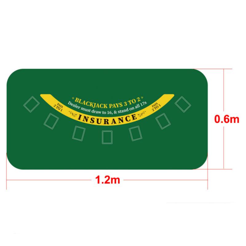 120*60cm Folding Poker Mat Texas Hold'em Poker Rubber Mat Playing Cards Topper for Tables Portable Pokers Table Top Layout