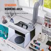 SucceBuy Airbrush Spray Booth Portable Hobby Airbrush Paint Spray Booth Kit with 4 LED Light Powerful Dual Exhaust Fans