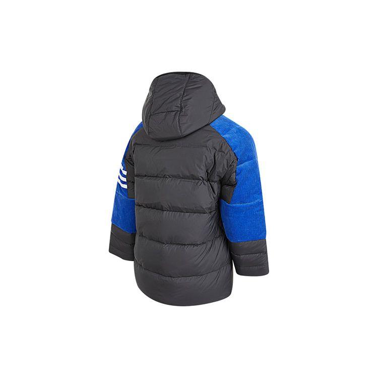 adidas Baumwolljacke Lässig Warm Mit Kapuze Kinderjacken Schwarz HB4074
