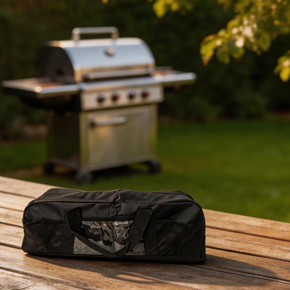Barbecue Utensil Storage Bag with Hanging Hook for Grill Tools Outdoor Cooking Equipment Portable Carry Option